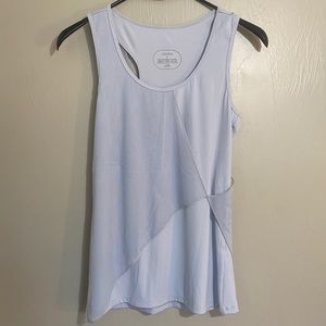 Oiselle Workout tank with sheer overlay Racerback